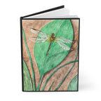 Notebook, Dragonfly on a Leaf Hard bound Journal