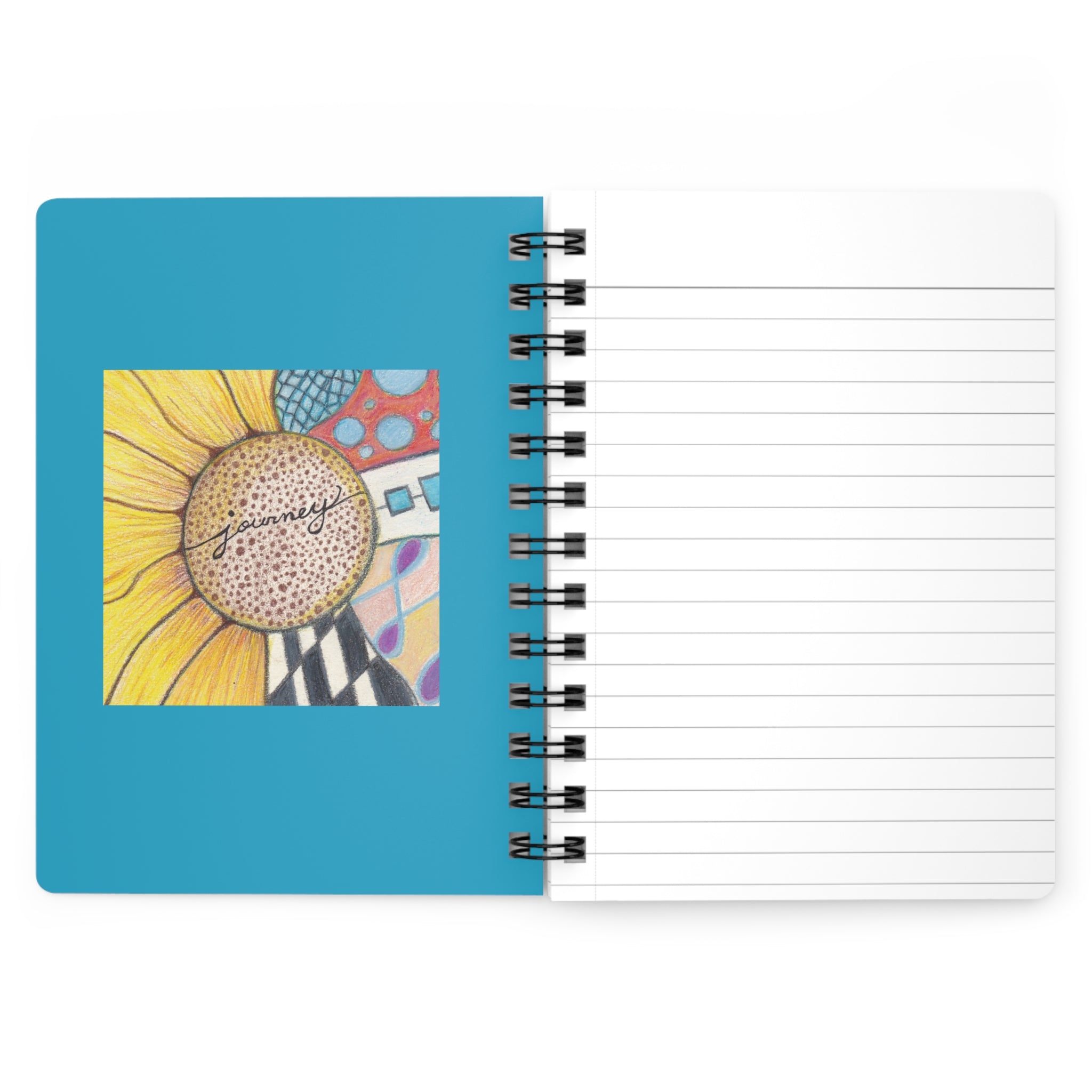 Notebook, Zentangle Spiral Bound — Ruled Journal with Intricate Doodle Cover