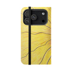Phone Case, Sunflower Journey Flip Case – Artistic Floral