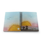 Spiral Notebook — Sunset Friends Illustrated Journal with ‘Even Though…’ Quote