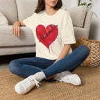 Shirt, Be Kind Red Dripping Heart