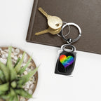 Keychain, Spread Kindness Rainbow Heart