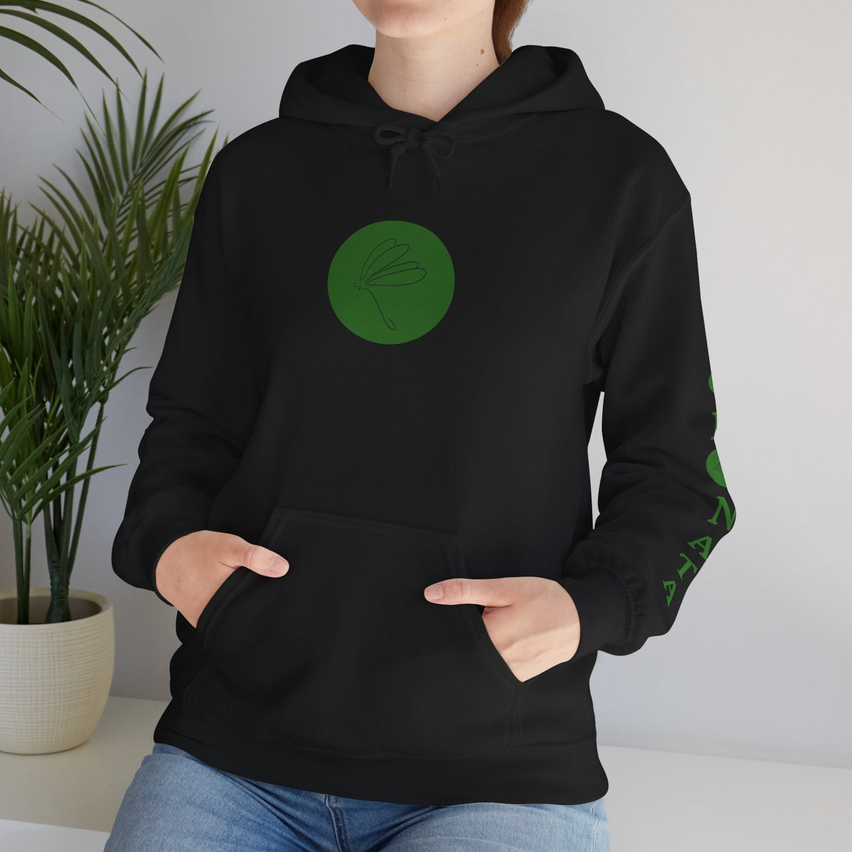 Hoodie, Dragonfly Stick Drawing - Odonata