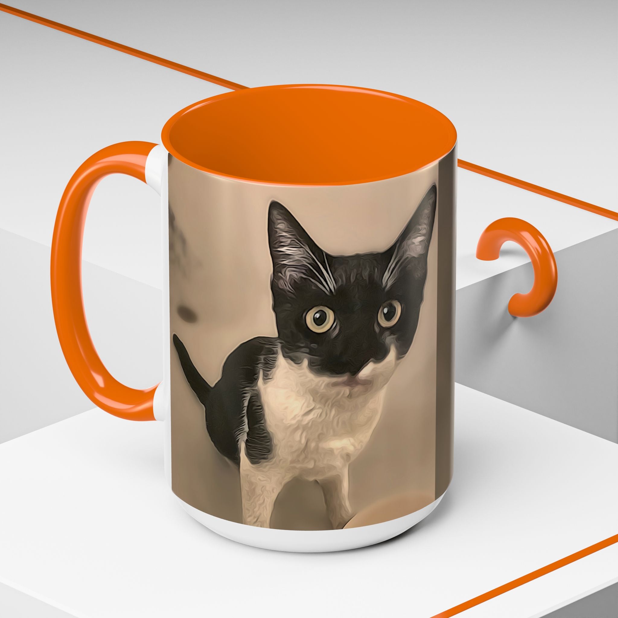 Mug, Cute Kitten Coffee Cup - 15 oz