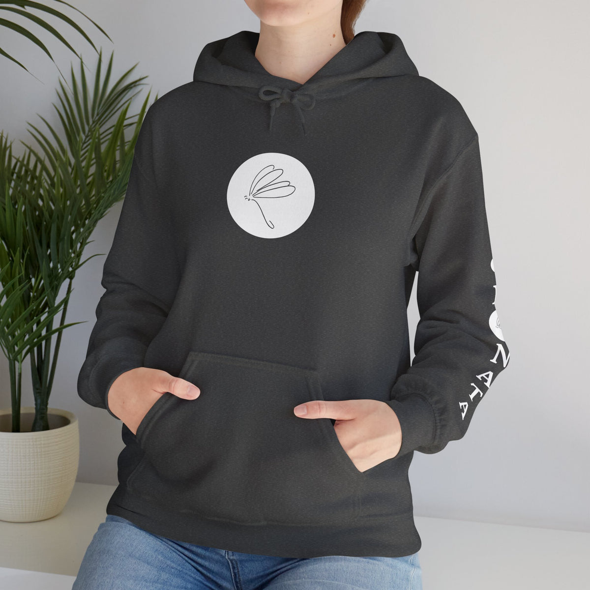 Hoodie, Dragonfly Stick Drawing - Odonata