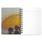Spiral Notebook — Sunset Friends Illustrated Journal with ‘Even Though…’ Quote