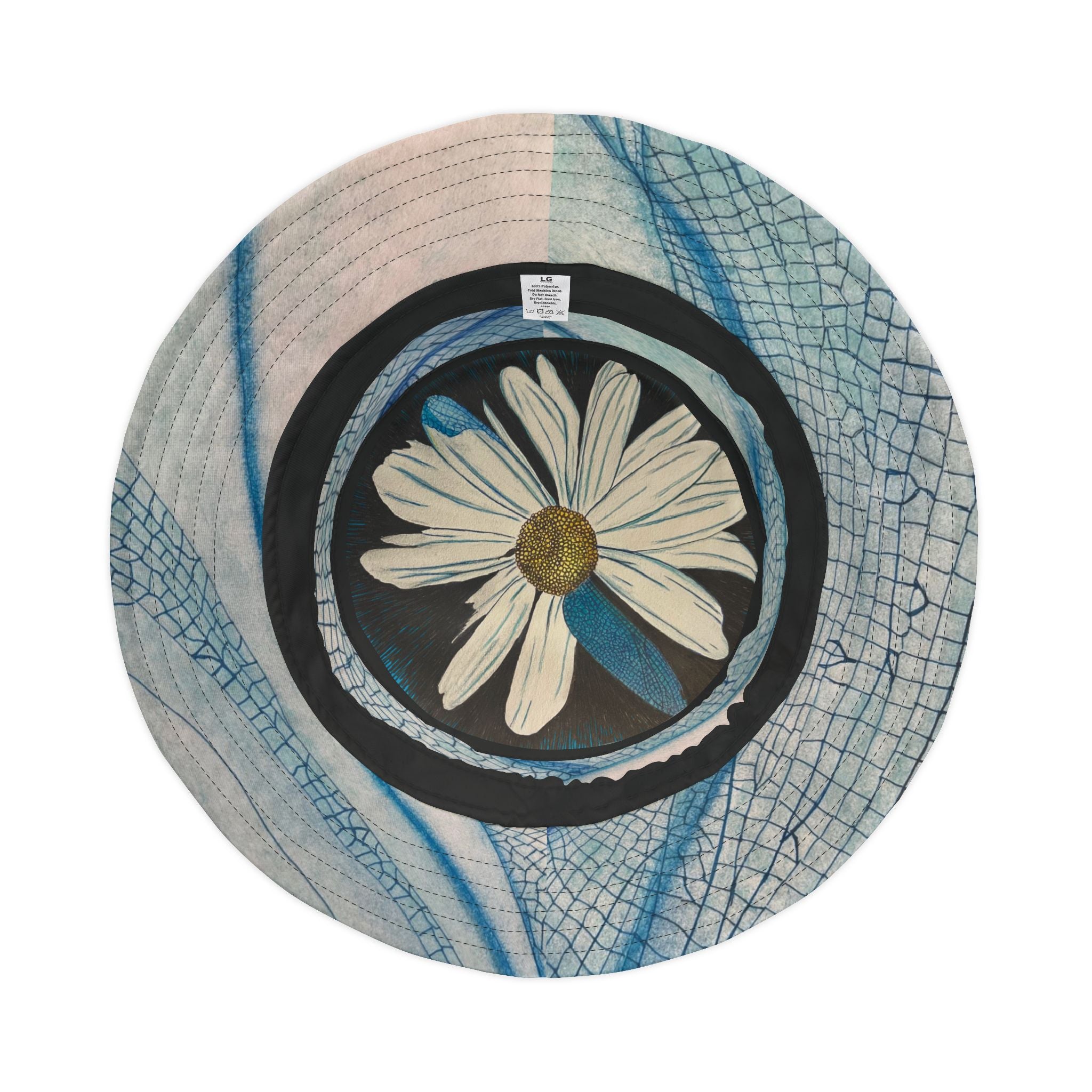 Hat, Daisy Dragonfly wings Design Bucket Hat