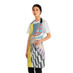 Apron, Zentangle — Colorful Artistic Kitchen Apron with Geometric Patterns