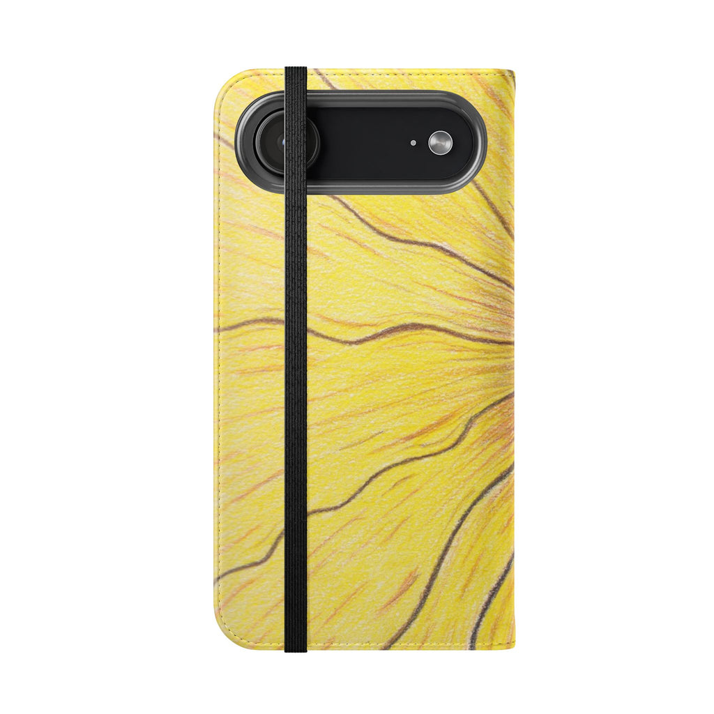 Phone Case, Sunflower Journey Flip Case – Artistic Floral