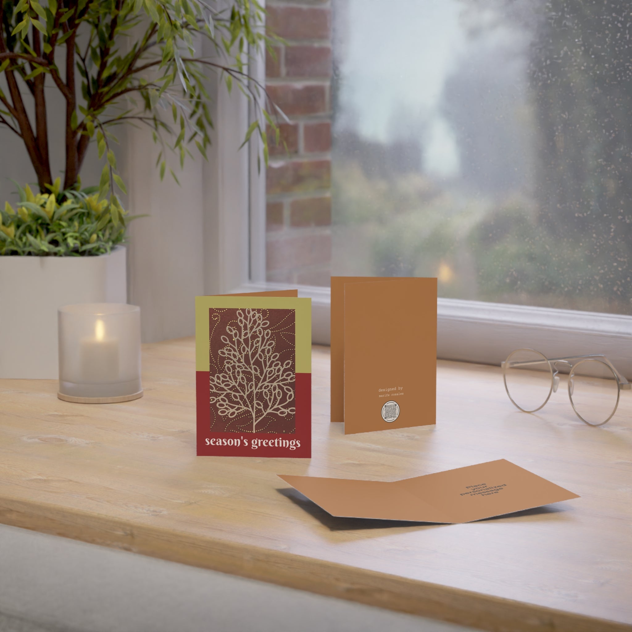 Greeting Card, Christmas Tree Collage Set (1, 10, 30,50)