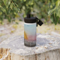 Stainless Steel Water Bottle — Sunset Silhouette Kids Scene