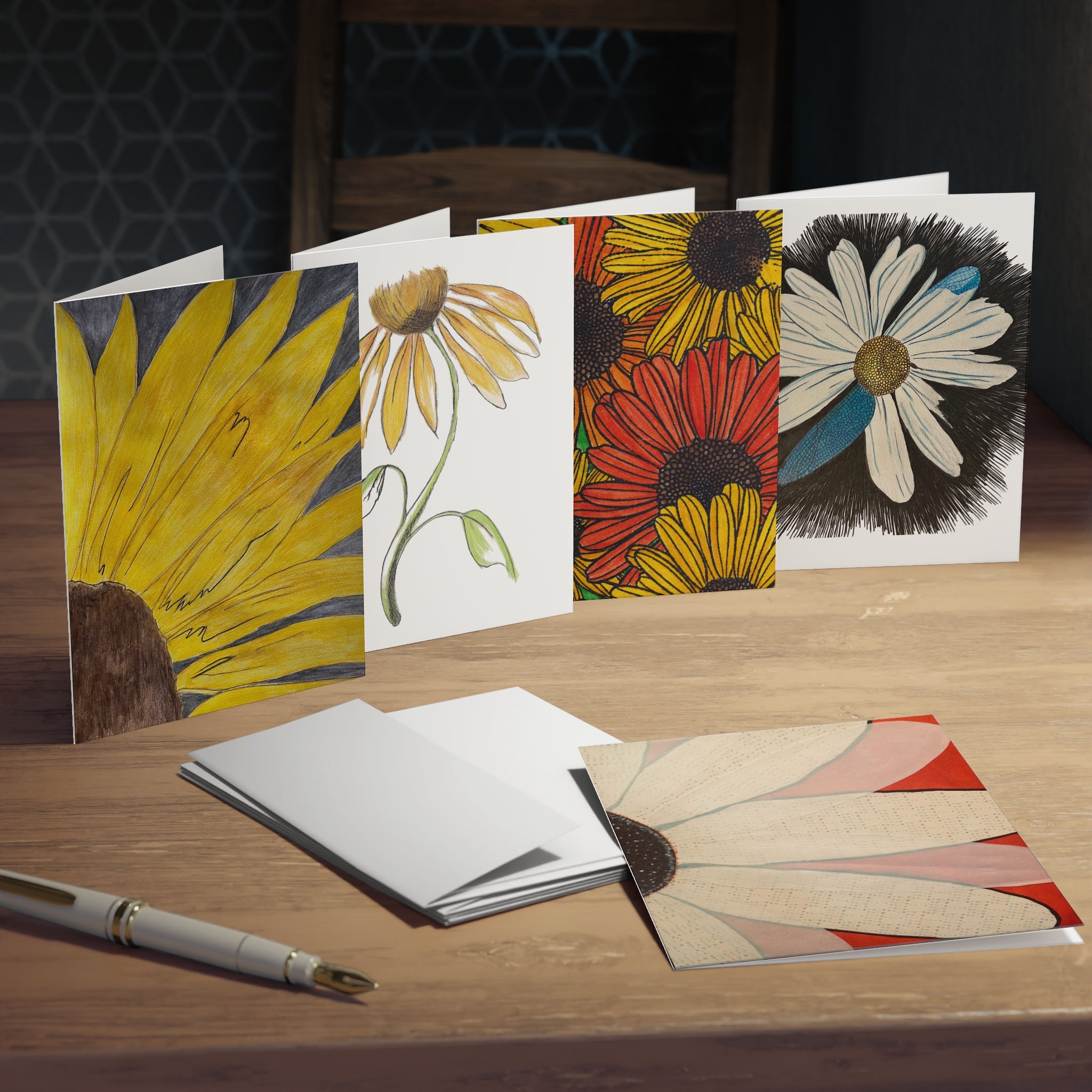 Greeting Cards,  FloralSet (5 Designs)