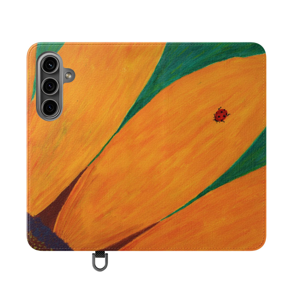 Phone Case, Ladybug on Sunflower — Flip Phone Case
