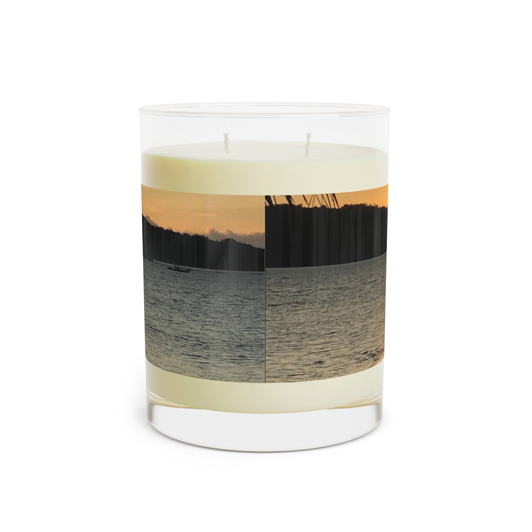 Candle, Ocean design Glass (ocean mist scent)