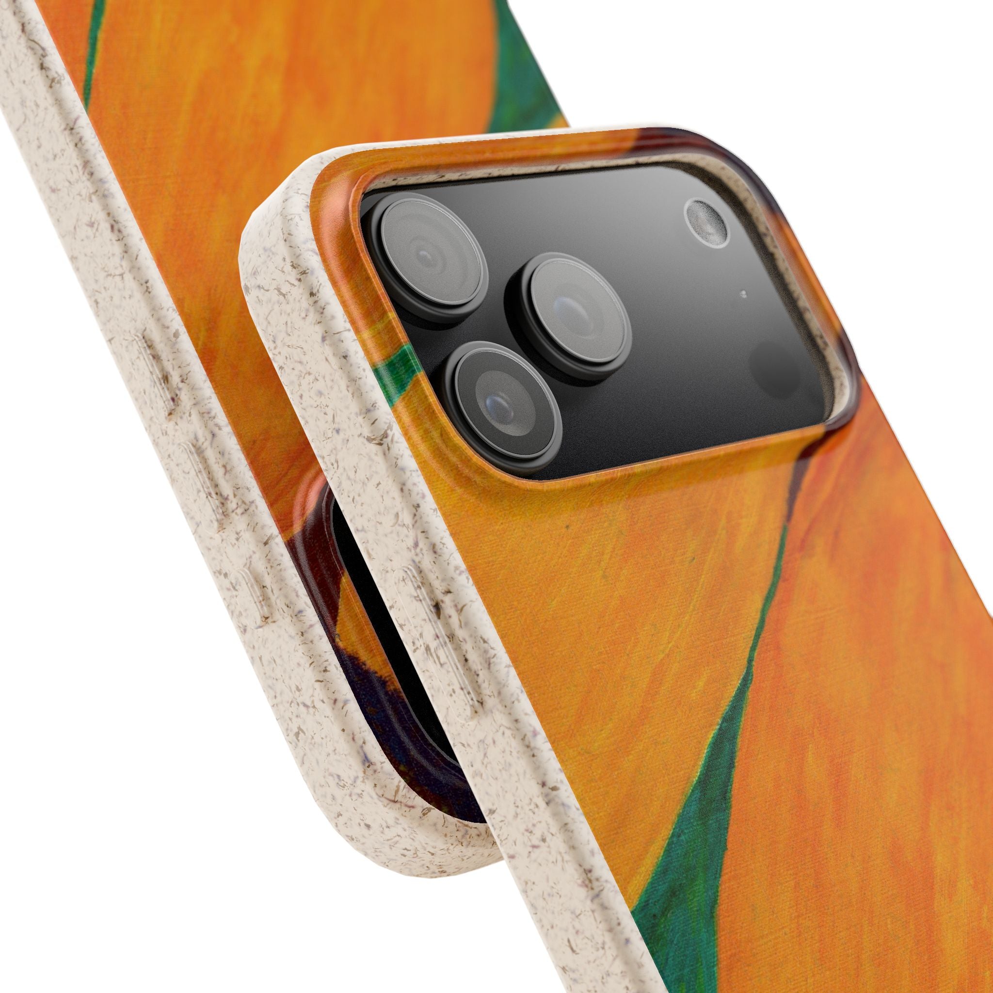 Phone Case, Ladybug on Sunflower Painting| Biodegradable