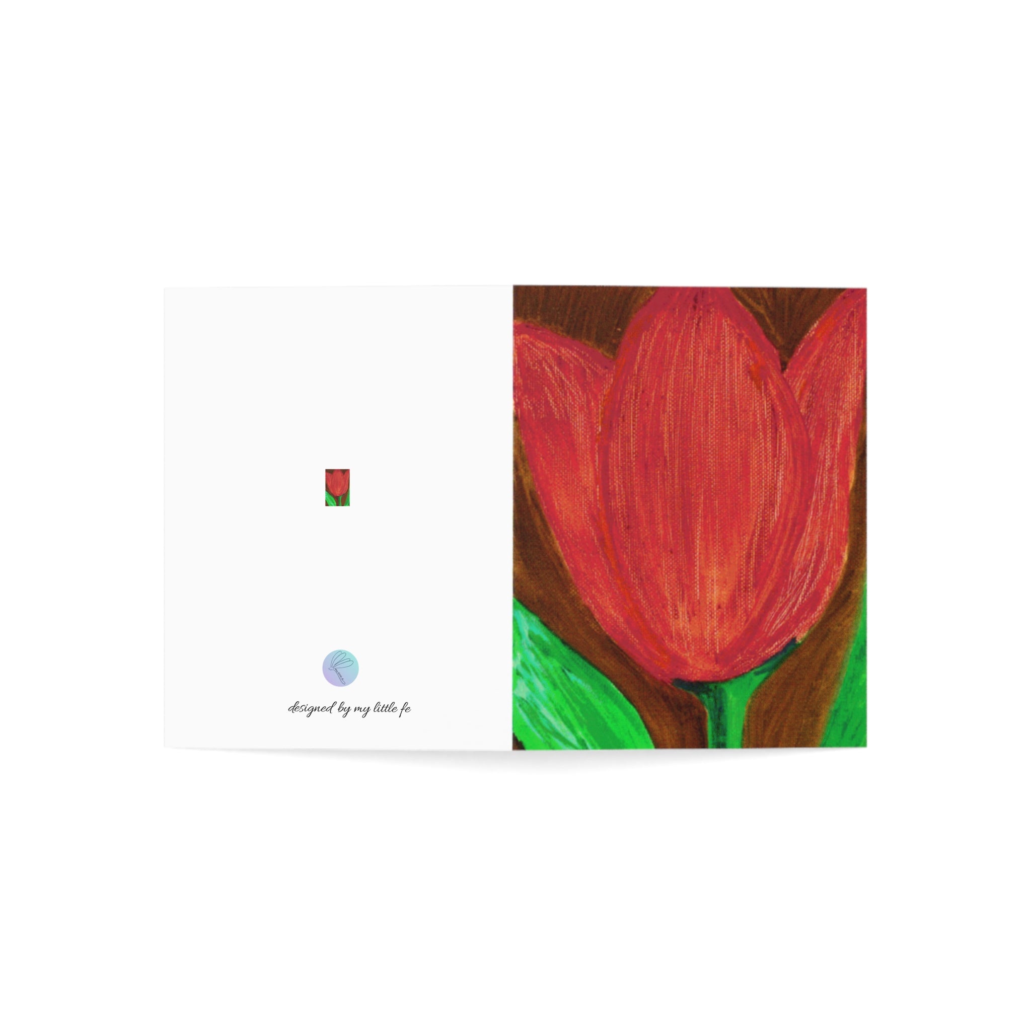 Greeting Cards, Red Tulip (QTY: 1, 10, 30)