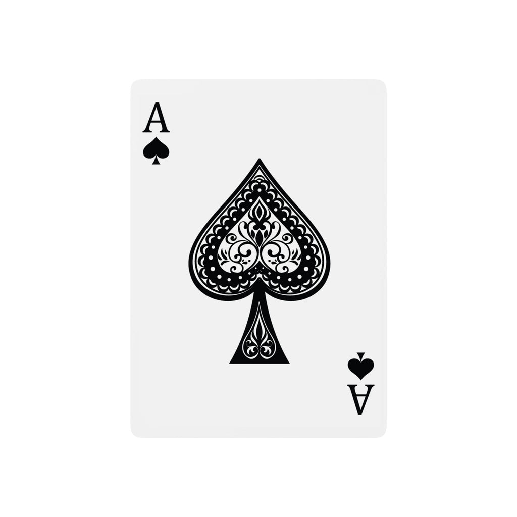 Playing card with Ace of Spades design on a white background