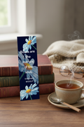 Printable Bookmark | Original Blue Flower | Virginia Woolf Quote | Instant Download | 4 per Page | 2x6