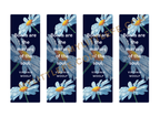 Printable Bookmark | Original Blue Flower | Virginia Woolf Quote | Instant Download | 4 per Page | 2x6