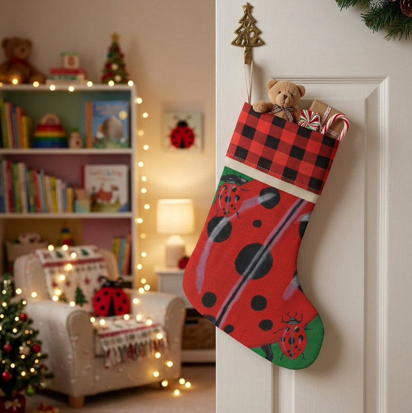 Christmas Stocking, Ladybug