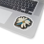 Daisy Dragonfly Wings as Petals Sticker on a laptop