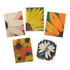5 Greeting Cards with differen Floral designs on each