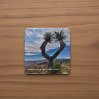 Coaster with a Joshua Tree and desert landscape design, featuring 'Joshua Tree National Park'.