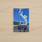 Old faithful playing cards on white background