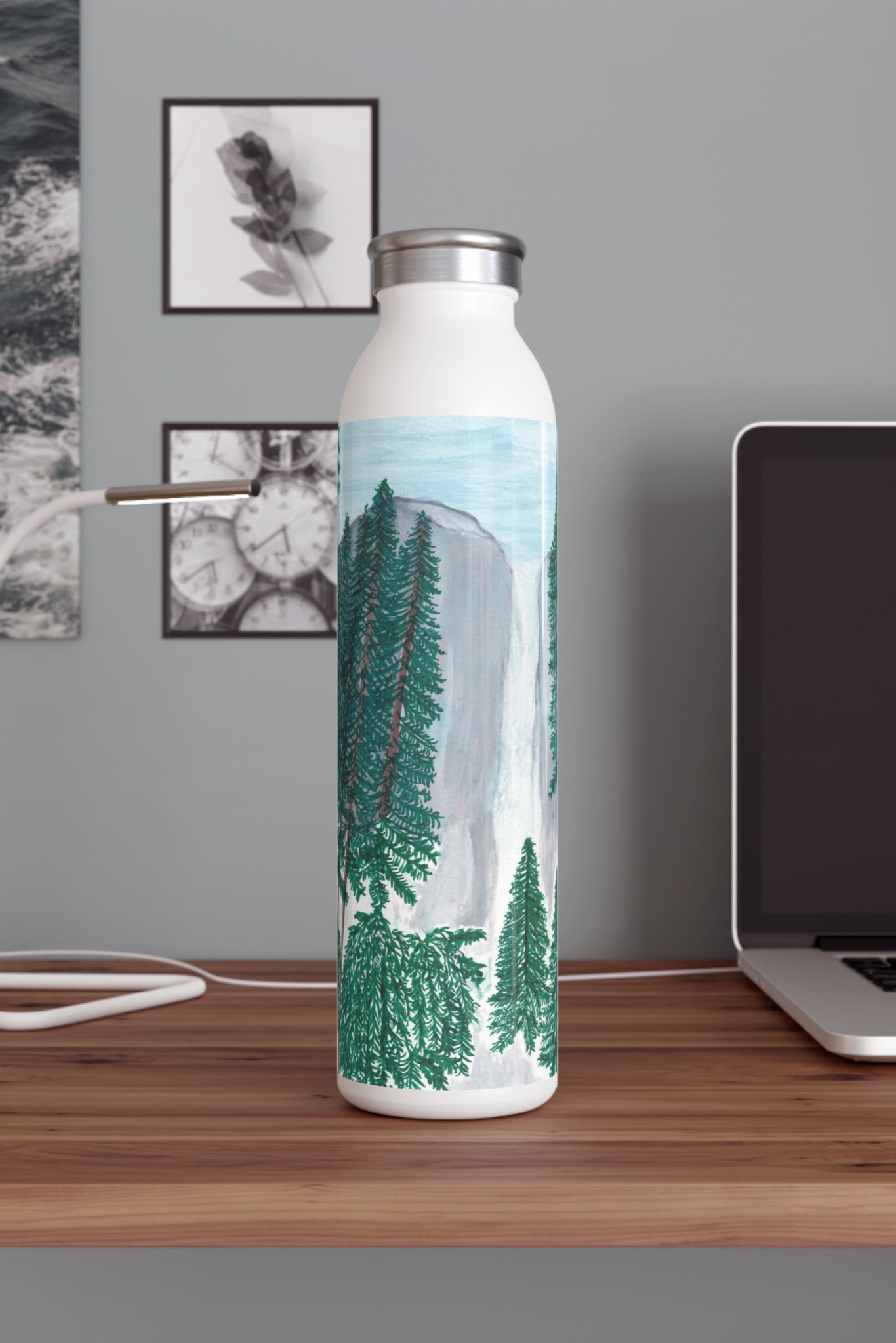 Water Bottle, Yosemite Falls — Original Watercolor Art by Marife Rosales