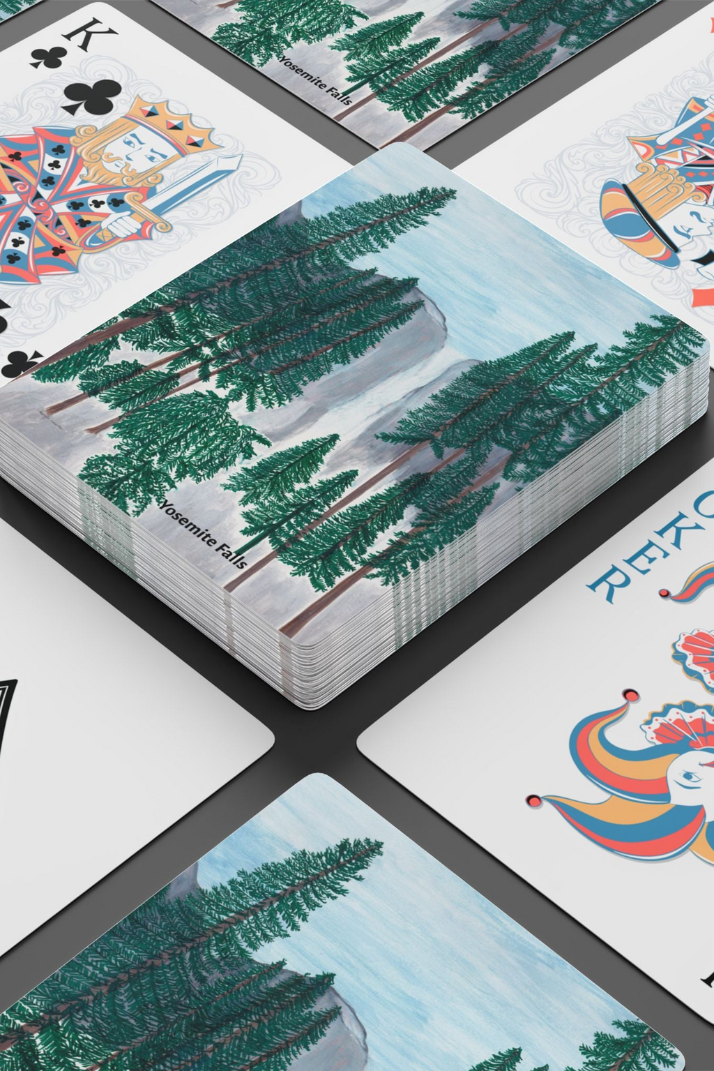 Playing Cards, Yosemite Falls — Nature Art Poker Deck