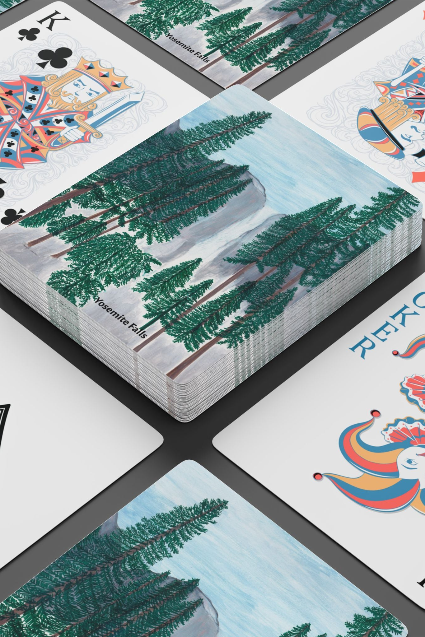 Playing Cards, Yosemite Falls — Nature Art Poker Deck