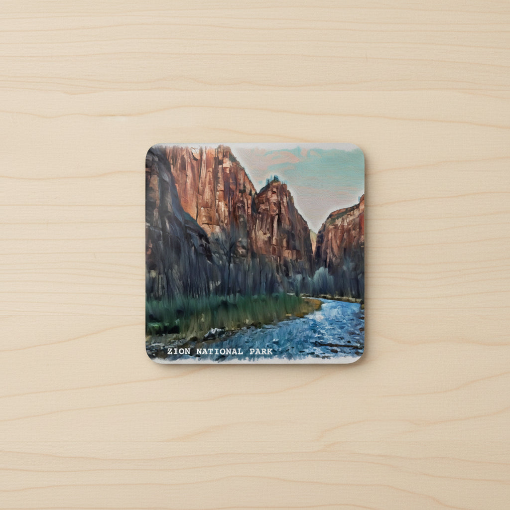 Coaster with design of Zion National Park