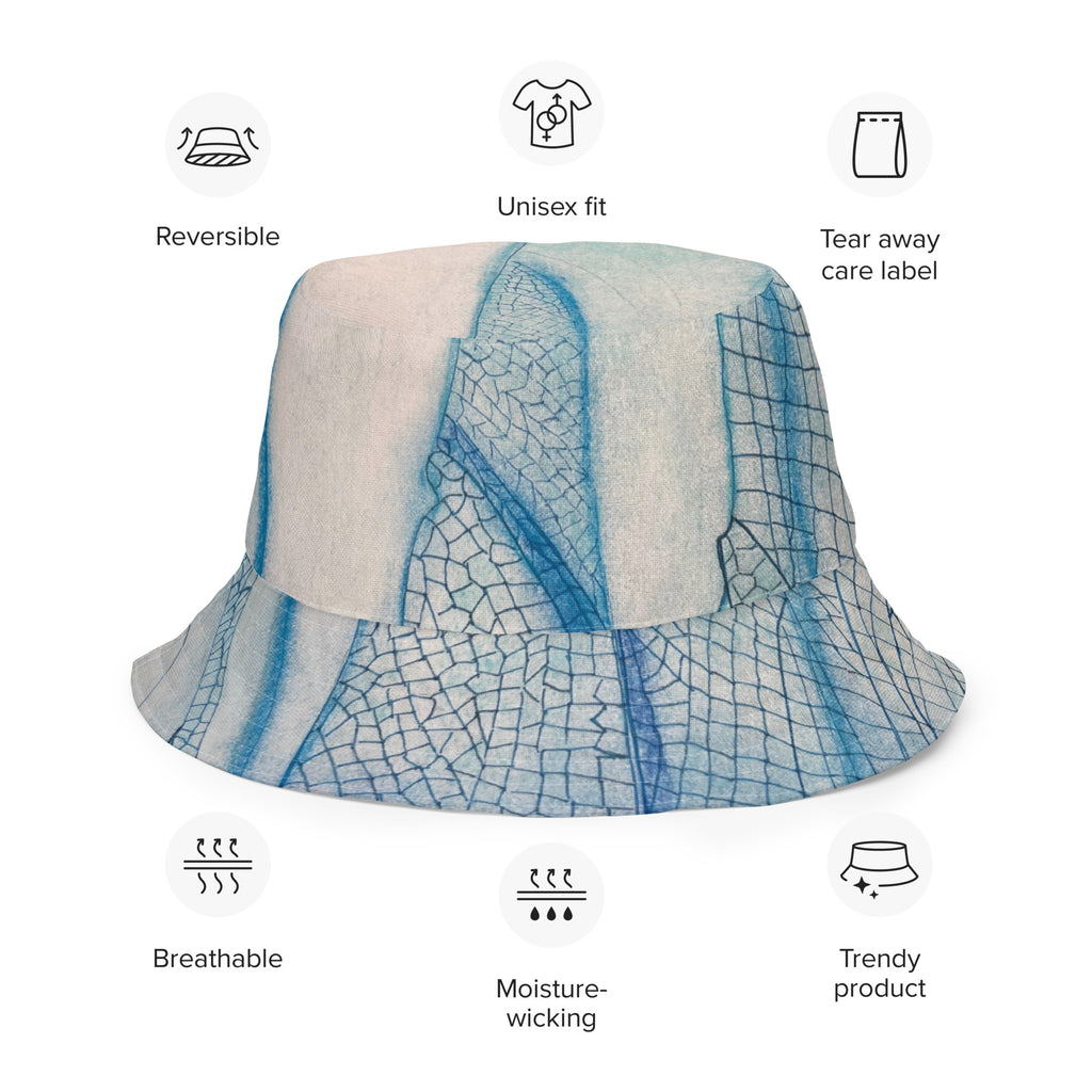 Hat, Dragonfly Wings — Reversible Bucket Hat