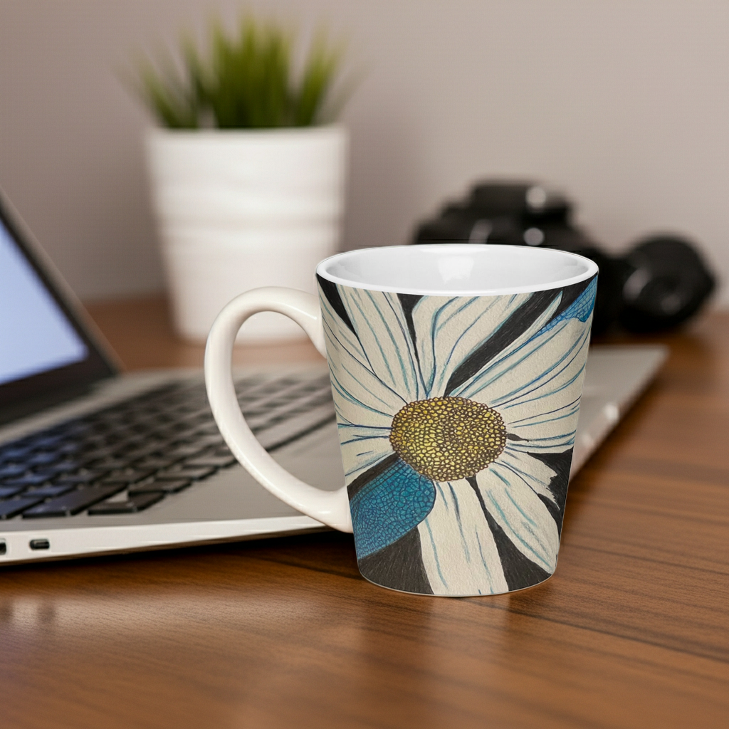 Mug, Daisy Dragonfly wing petals Latte cup